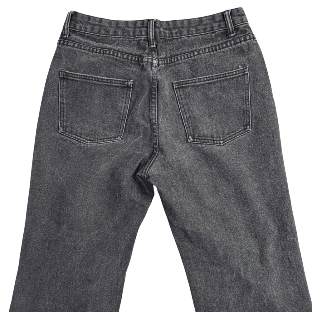 Princess Polly Hammer Wide Leg Baggy Distressed Black Jeans Women’s 8 - Picture 6 of 14
